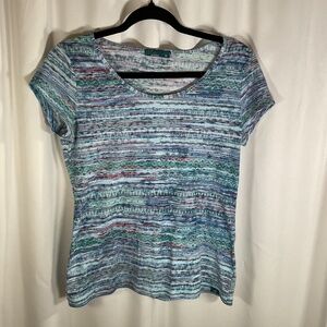 PrAna Garland Burnout Tee Multicolor Womens T-shirt Organic Medium Cotton